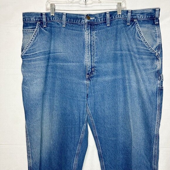 Carhartt B13-DST Tag Sz 48x30 Dungaree Fit Mens Carpenter Jeans 100% Cotton - Picture 2 of 13
